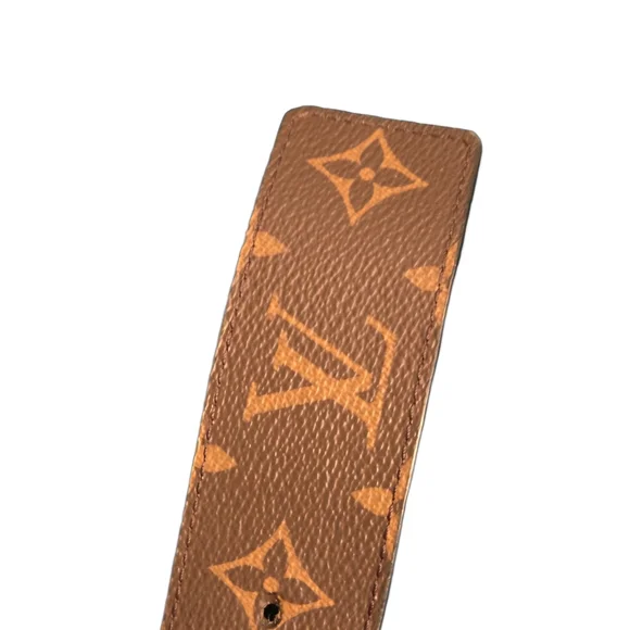 Louis Vuitton Reversible Brown/ Black (Unisex)Monogram LV Logo Belt Sz 120/48 - Picture 8 of 10
